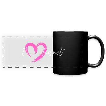 Ilove Fasnet Pink - Panorama-Tasse farbig - Schwarz - Vorne
