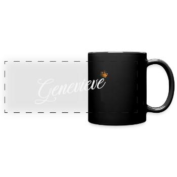 Genevieve Custom Name for Women Kids Toddlers - - Full Colour Panoramic Mug - black - Front