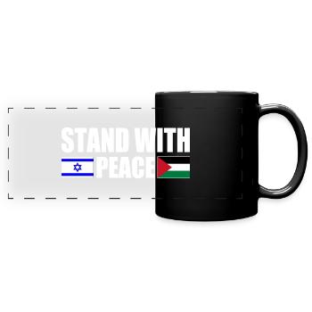Stand with peace israel free palestine - Mug panoramique uni - noir - Devant