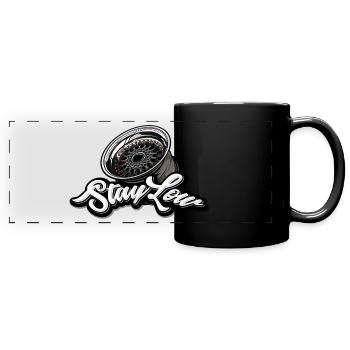Schwach bleiben - Panorama-Tasse farbig - Schwarz - Vorne
