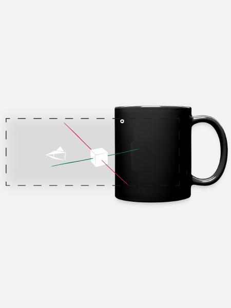 Blender Default Vue - Mug panoramique uni - noir