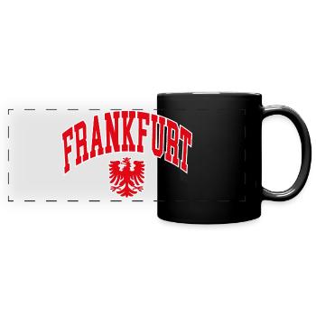 Francfort - Mug panoramique uni - noir - Devant