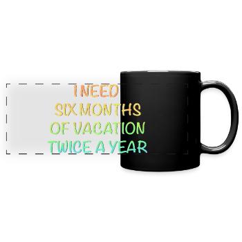 Vacation - Full Colour Panoramic Mug - black - Front