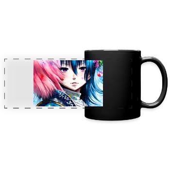 Japan Mädchen Girl Anime - Full Colour Panoramic Mug - black - Front