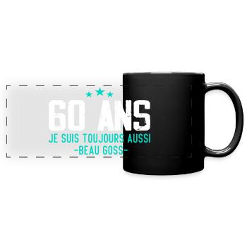 Beau goss Cadeau Anniversaire 60 ans Humour - Mug panoramique uni - noir - Devant