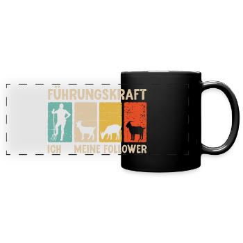 Ziegen Führungskraft Ziegenbock Landwirtin Ziege - Panorama-Tasse farbig - Schwarz - Vorne