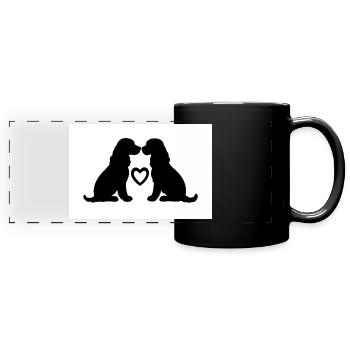 Cocker Spaniel - Mug panoramique uni - noir - Devant