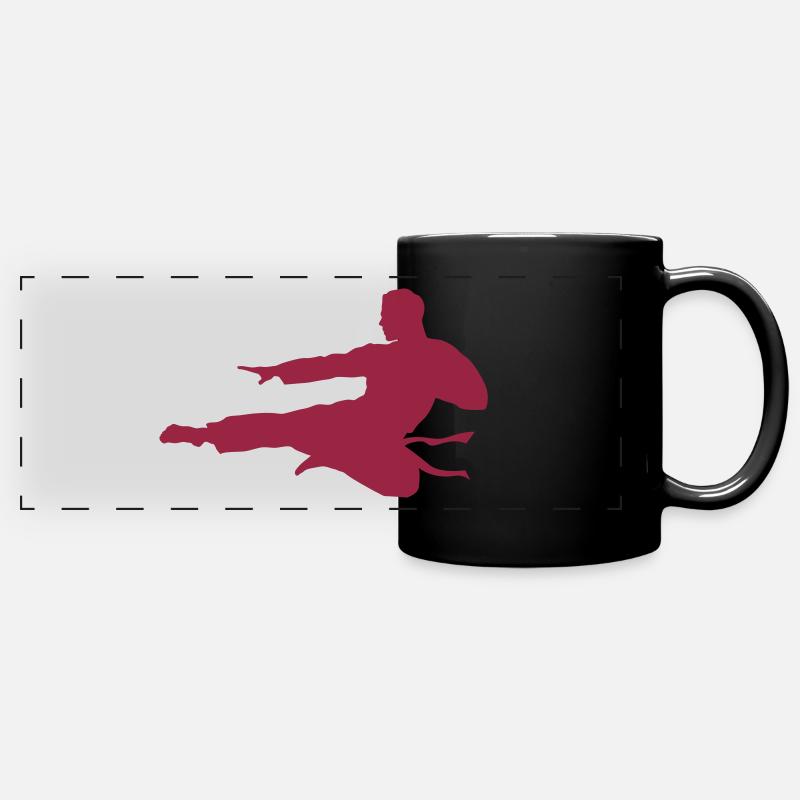 Karate male eu - Full Colour Panoramic Mug - black