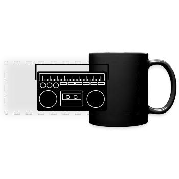 Vintage Radio - Full Colour Panoramic Mug - black - Front