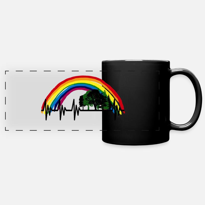 FOREST HEARTBEAT HAMBI RAINBOW - Full Colour Panoramic Mug - black