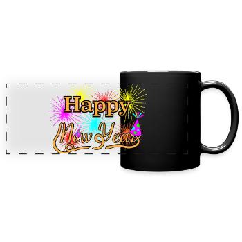 Happy New Year 2020 Nouvel An - Mug panoramique uni - noir - Devant