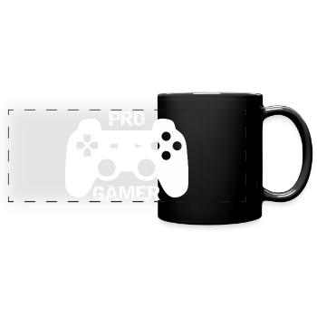 Pro Gamer / Cool Gaming Gamer Design - Panorama-Tasse farbig - Schwarz - Vorne