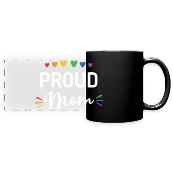 Proud Mom - Full Colour Panoramic Mug - black - Front