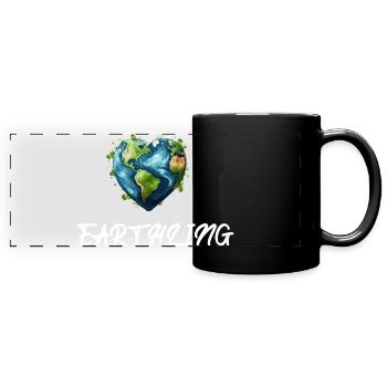 Citoyen terrien du monde - Mug panoramique uni - noir - Devant