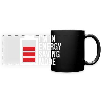 I'm in energy saving mode - Full Colour Panoramic Mug - black - Front