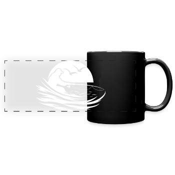Fishing Graph - Full Colour Panoramic Mug - black - Front
