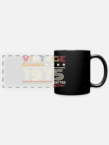 November 1975 - Panorama-Tasse farbig - Schwarz