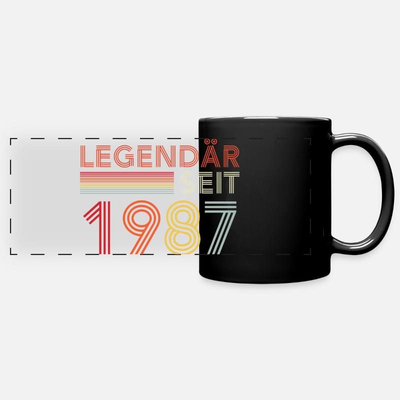 Legendary since 1987 Man Birthday - Full Colour Panoramic Mug - black