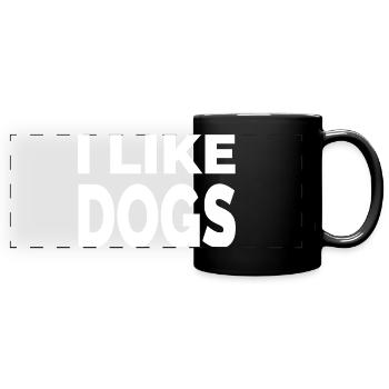 canine - Mug panoramique uni - noir - Devant