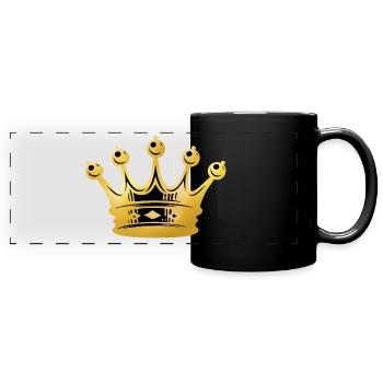 Couronne d’Or – Radiance Royale - Mug panoramique uni - noir - Devant