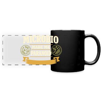 Mikrobiologie - Panorama-Tasse farbig - Schwarz - Vorne