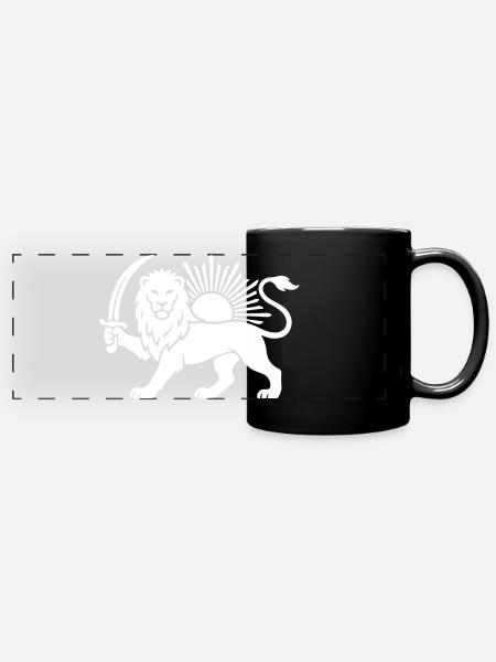 Persischer Löwe Persien Iran - Panorama-Tasse farbig - Schwarz