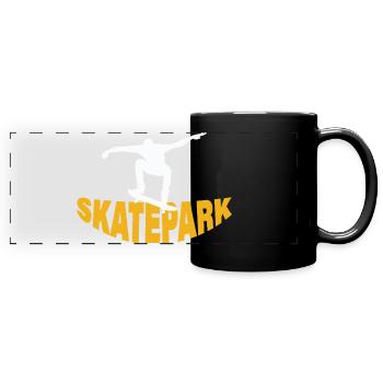 SKATEPARK - Panorama-Tasse farbig - Schwarz - Vorne