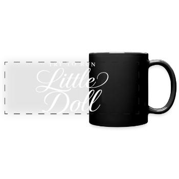 Essaie de courir, petite poupée. - Mug panoramique uni - noir - Devant