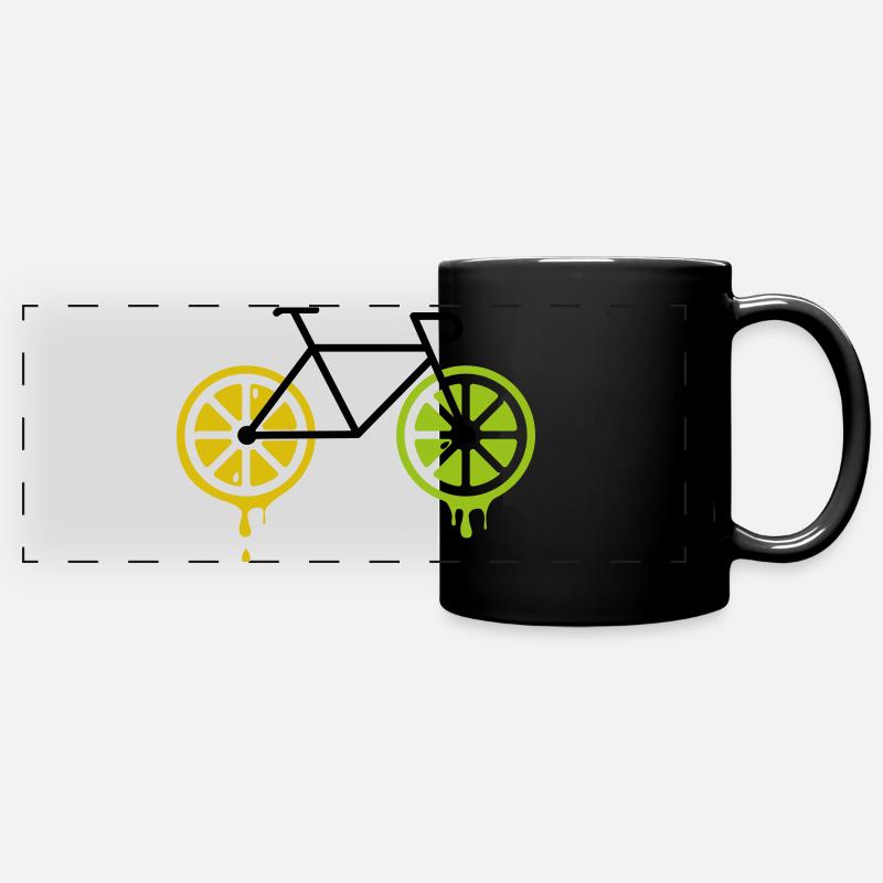 Citron vélo - Mug panoramique uni - noir
