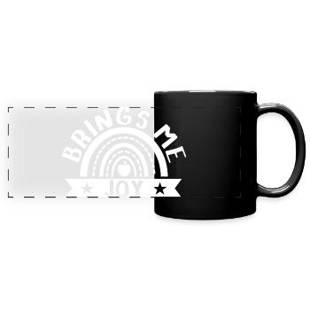 Enseignante de maternelle m’apporte de la joie Enseignante de garderie - Mug panoramique uni - noir - Devant