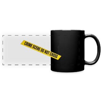 Crime scene police - Full Colour Panoramic Mug - black - Front