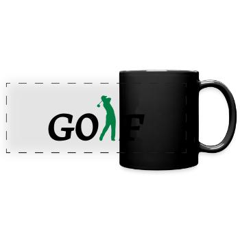 golf - Full Colour Panoramic Mug - black - Front