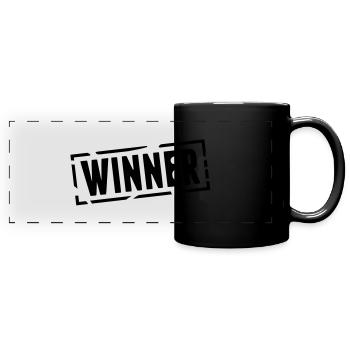 winner_stamp_gg1 - Mug panoramique uni - noir - Devant