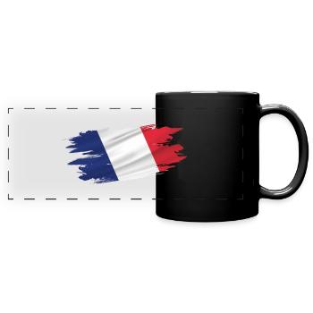 Flag Patriot Gift Home Country France - Full Colour Panoramic Mug - black - Front