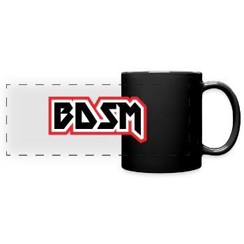 BDSM-Datei - Panorama-Tasse farbig - Schwarz - Vorne