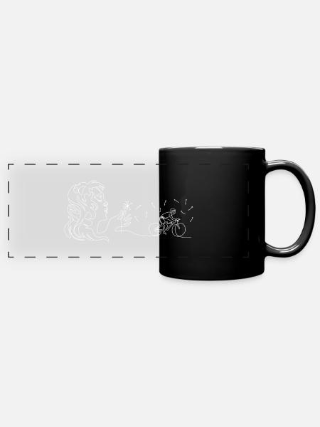 Dandelion Road Bike Windstream - Full Colour Panoramic Mug - black