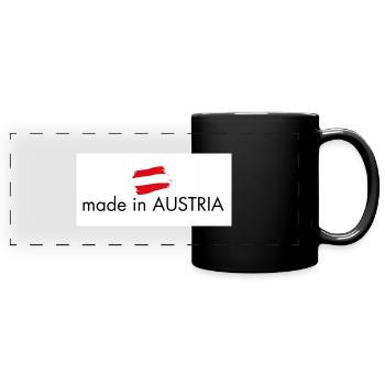 Made in Austria - Panorama-Tasse farbig - Schwarz - Vorne
