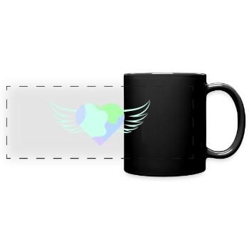 Pastel Heart with Wings - ApriNoeScor - Full Colour Panoramic Mug - black - Front