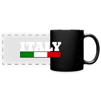 Italy flag - Full Colour Panoramic Mug - black - Front