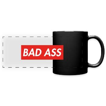 Bad Ass - Mug panoramique uni - noir - Devant