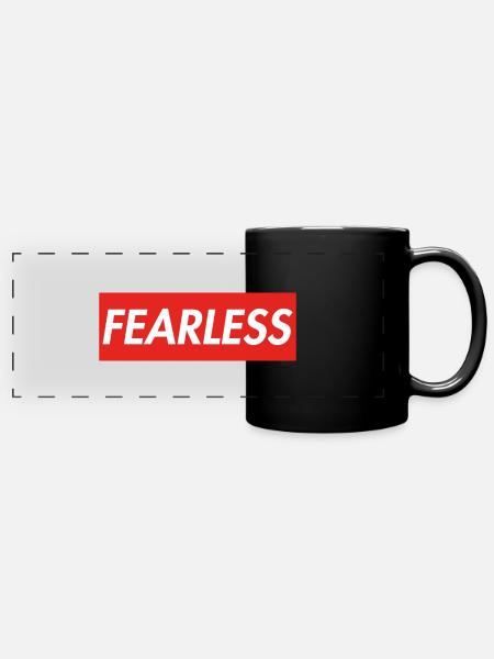 FEARLESS - Panorama-Tasse farbig - Schwarz