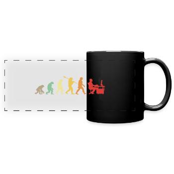 Évolution Darwin pour les Geeks 💻 - Mug panoramique uni - noir - Devant