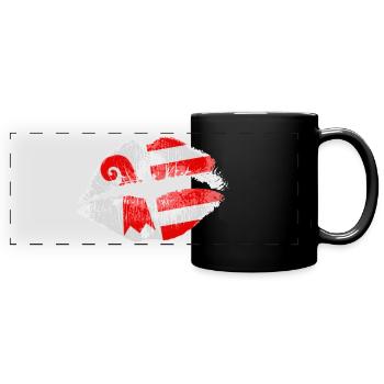 Kiss (Jura) - Mug panoramique uni - noir - Devant
