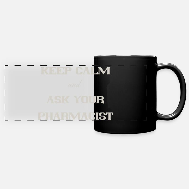 Restez calme - Mug panoramique uni - noir