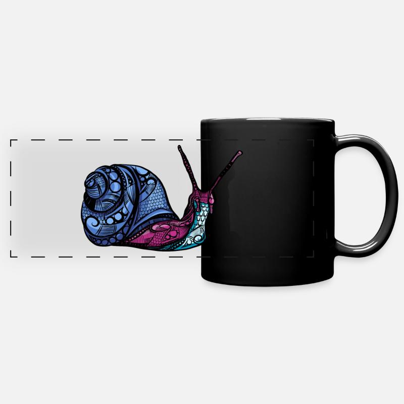 Snail - Full Colour Panoramic Mug - black