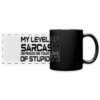 Sarcasm - Full Colour Panoramic Mug - black - Front