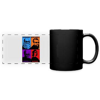 Leonardo Michelangelo Donatello Raphael - Full Colour Panoramic Mug - black - Front
