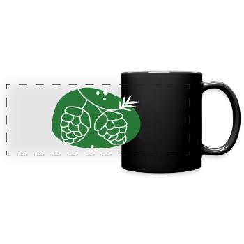 fir cone - Full Colour Panoramic Mug - black - Front
