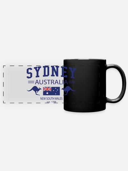 Sydney - Panorama-Tasse farbig - Schwarz