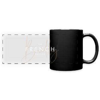 Le bouledogue français - Mug panoramique uni - noir - Devant